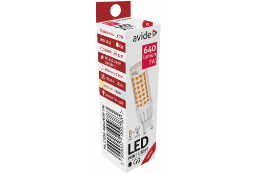 Bec LED capsulă 7W G9 WW Avide