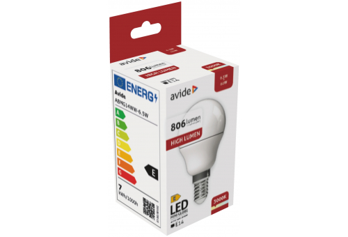 Bec LED Mini Globe G45 6.5W E14 WW Avide