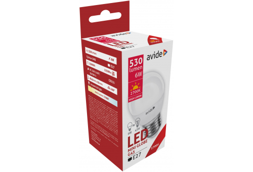 Bec LED Mini Globe G45 6W E27 EW Avide