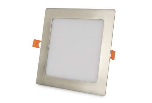 Plafonieră LED încorporabilă 12W NW Pătrată Aluminiu Satin Nichel Avide