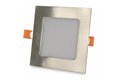 Plafonieră LED încorporabilă 6W NW pătrată Aluminiu Satin Nichel Avide
