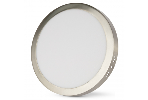 LED Deckenleuchte wandmontierbar Alu Satin Nickel 24W NW 4000K