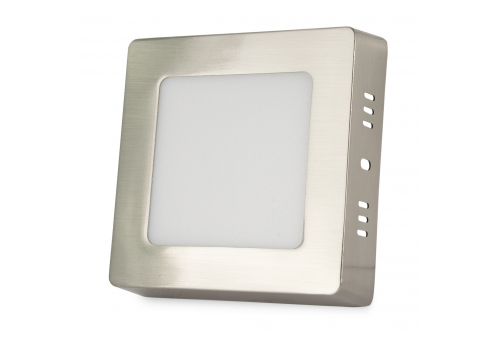 LED Ceiling Lamp Surface Mounted Square ALU Satin Nickel 6W NW