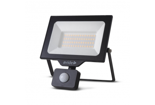 Avide LED Frosted Flood Light Slim SMD 20W NW 4000K PIR with Quick Connector