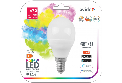 Smart LED Mini Globo 4.9W RGB+W WIFI + BLE APP Control