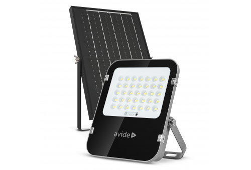 Avide LED Szolár Reflektor 100W CW 6400K különálló napelemmel, távirányítóval