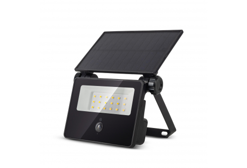 holofote solar 4000k, bateria substituível, painel solar compacto, 400lm, sensor pir