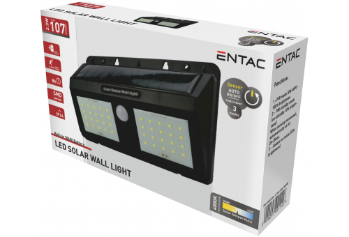 Napelemes Plástico Lâmpada 2.3W SMD 3 mód PIR