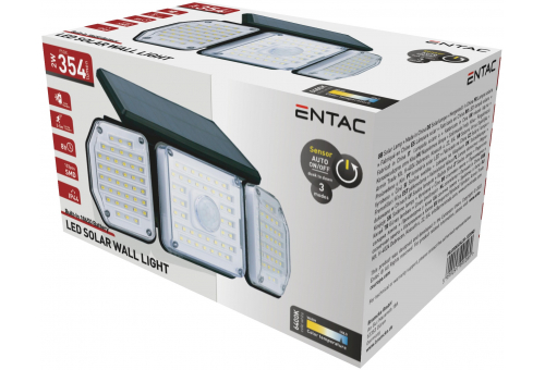 Napelemes Plástico Candeeiro de parede 2W SMD 3 fej Com sensor de movimento