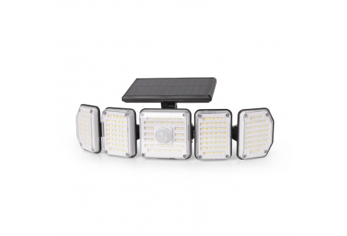 Napelemes Plástico Candeeiro de parede 2.5W SMD CCT 5 fej Com sensor de movimento + IR