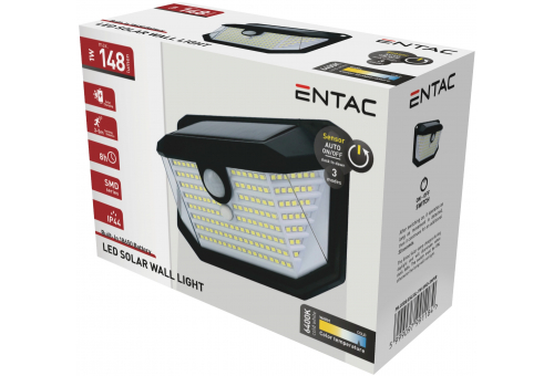 Napelemes Plástico Lâmpada 1W SMD 3 mód PIR